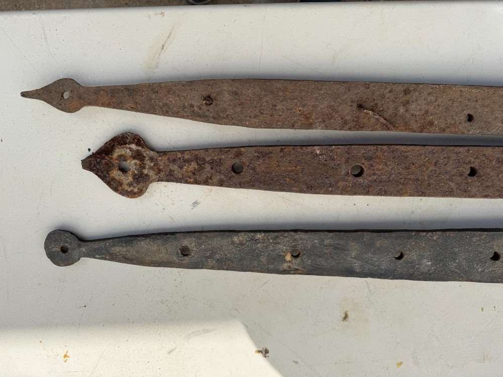 antique strap hinges hand made 1800's
