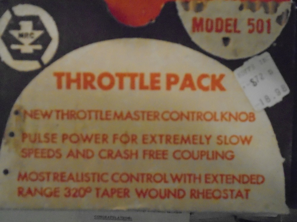 MRC MODEL 501 THROTTLE PACK WITH PULSE FEATURE HO