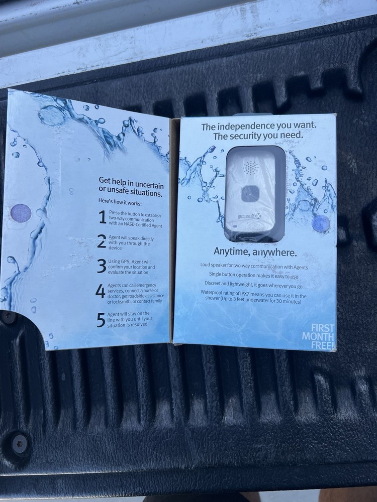 GreatCall 5Star Splash Waterproof GPS Panic Button Alert Device Silver