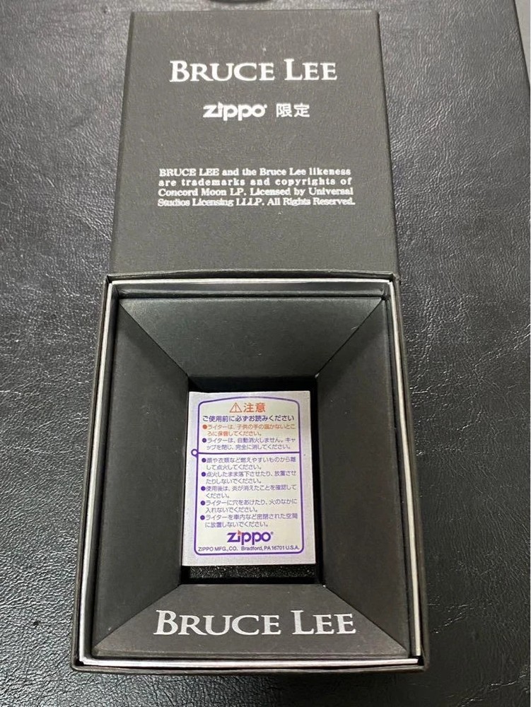 Zippo Bruce Lee 3D Metal Silver One Sided Processing Lighter Regular Japan