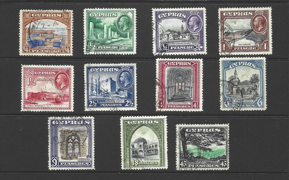 Cyprus, 1934, SG133-43,  used,  ref 310