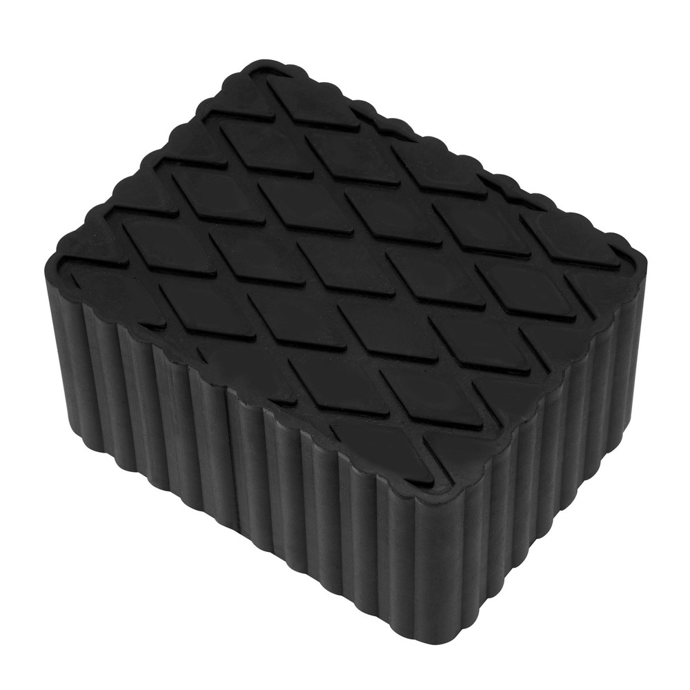 4PCS 3" Tall Solid Rubber Stack Blocks Universal for Auto Lift Rolling Jack New