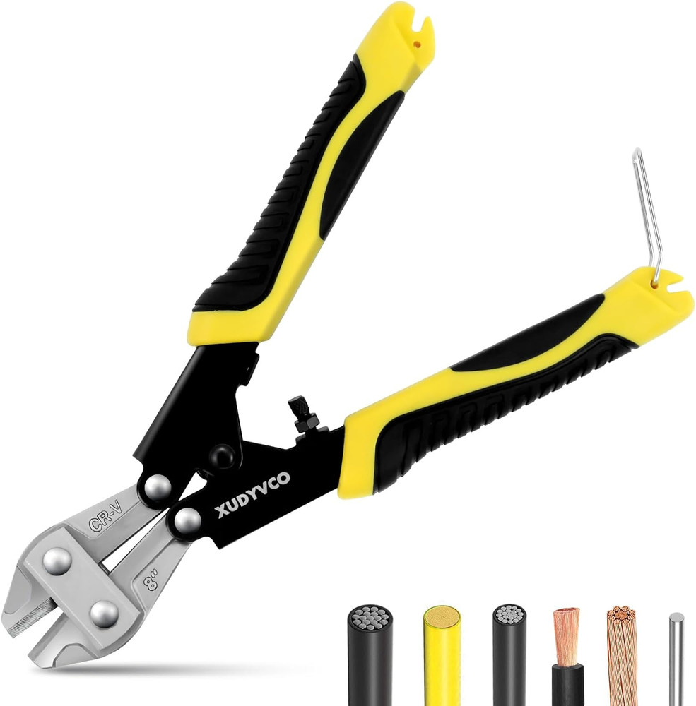 Mini Bolt Cutters 8" Wire Cable Cutter Small Screw Cutter Tool Non-Slip Handle