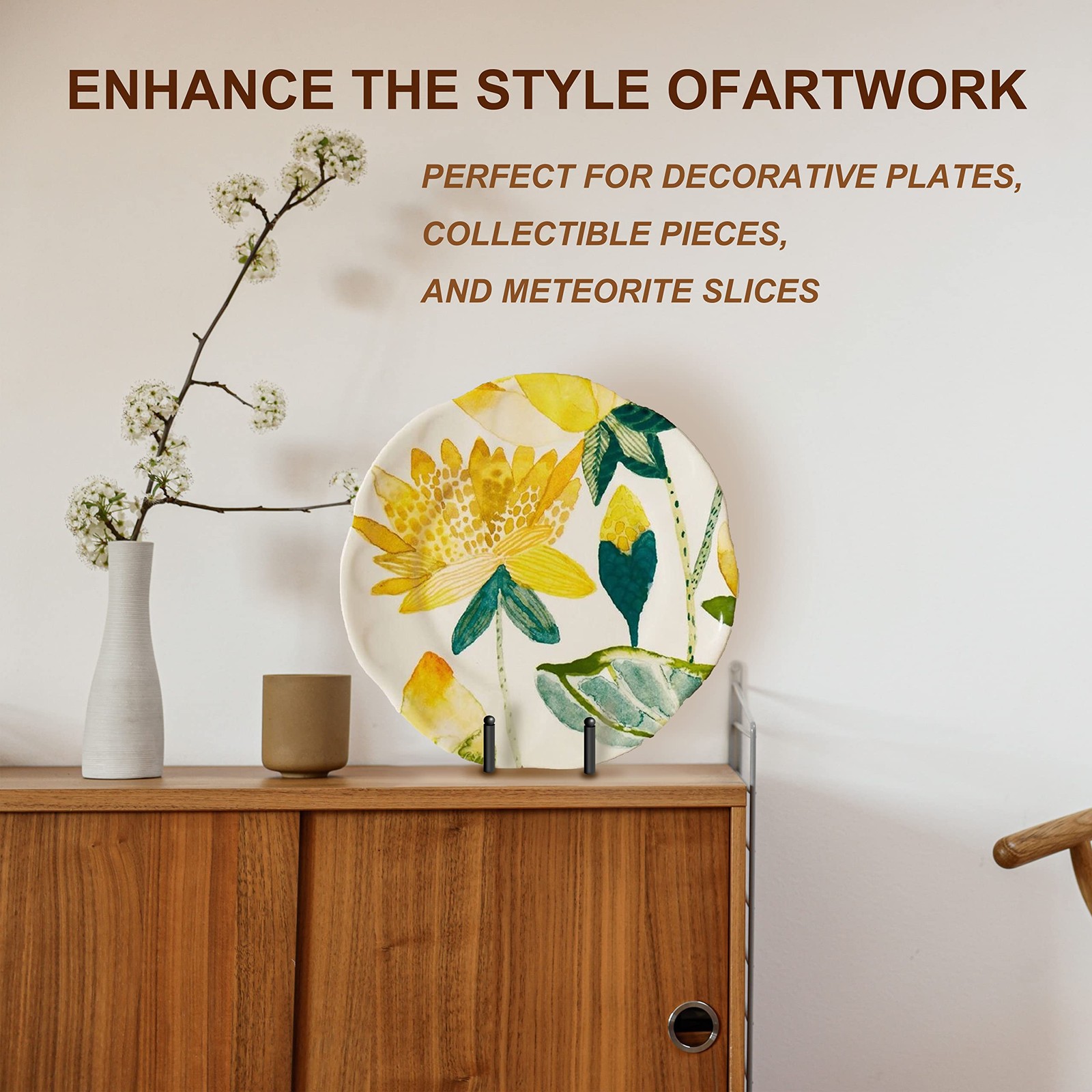 5 Pack 6 Inch Plate Stands for Display, Plate Holder Display Stands, Metal Fr...