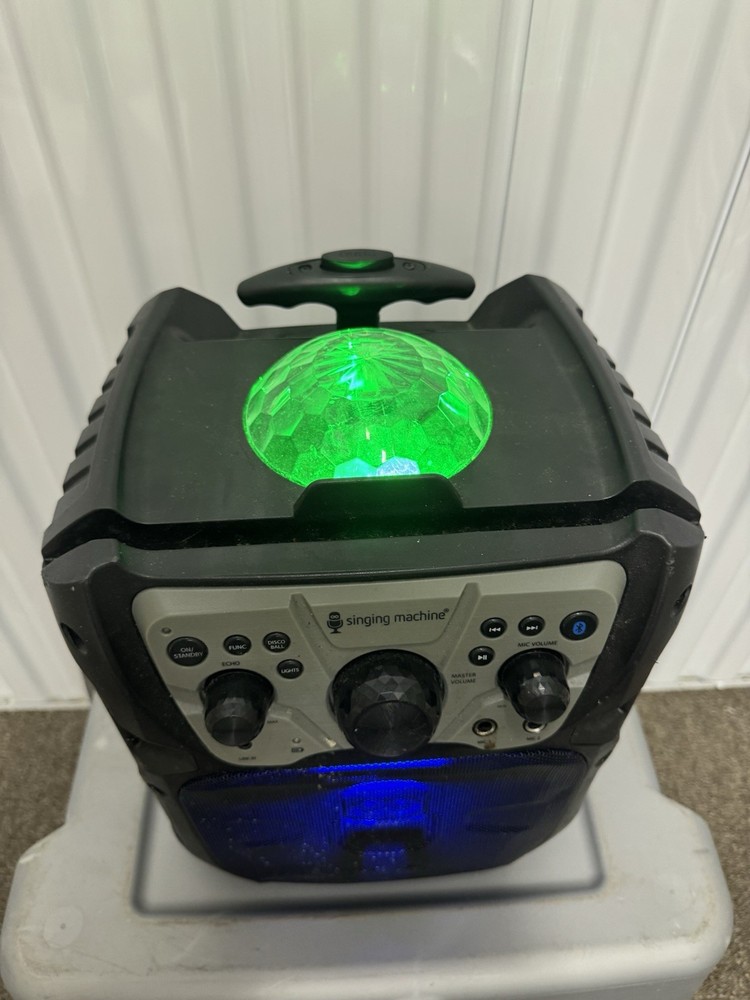 SINGING MAchine disco led KARAOKE SYSTEM BLUETOOTH Untested SKU:C