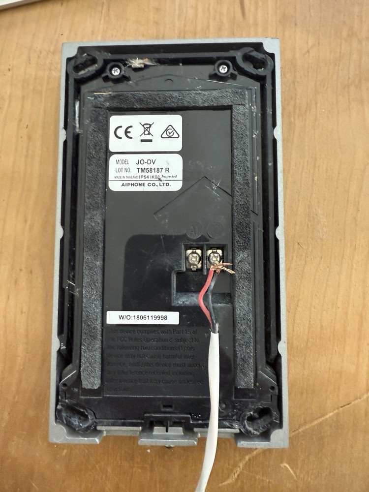 AIPHONE JO-DV Surface Mount Vandal Resistant Video Doorbell