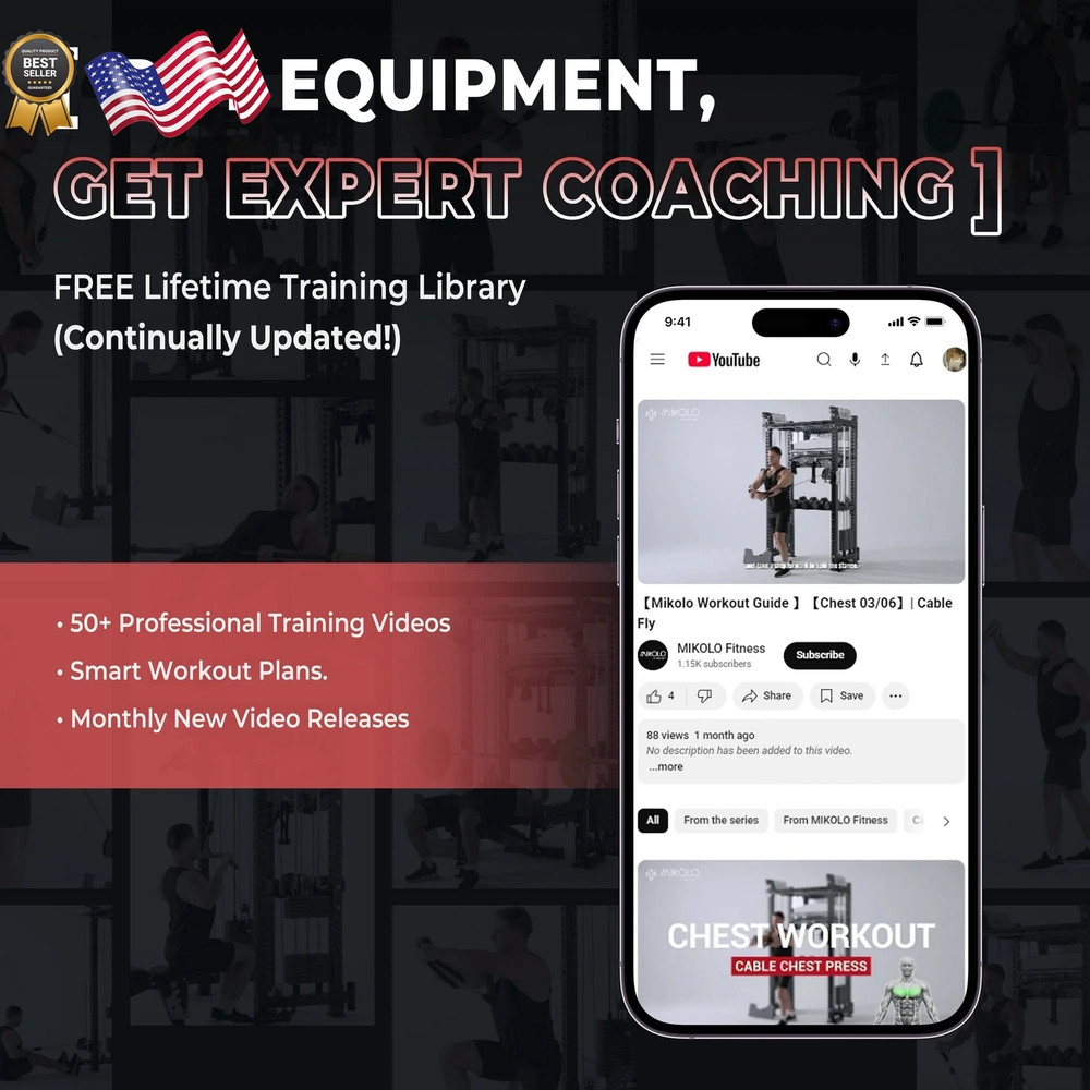 Power Rack Cage Weight Rack with Cable Crossover Machine,Multi-Function