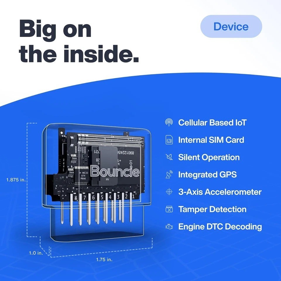 Bouncie GPS Tracker for Vehicles with Real-Time Location Route History, Speed