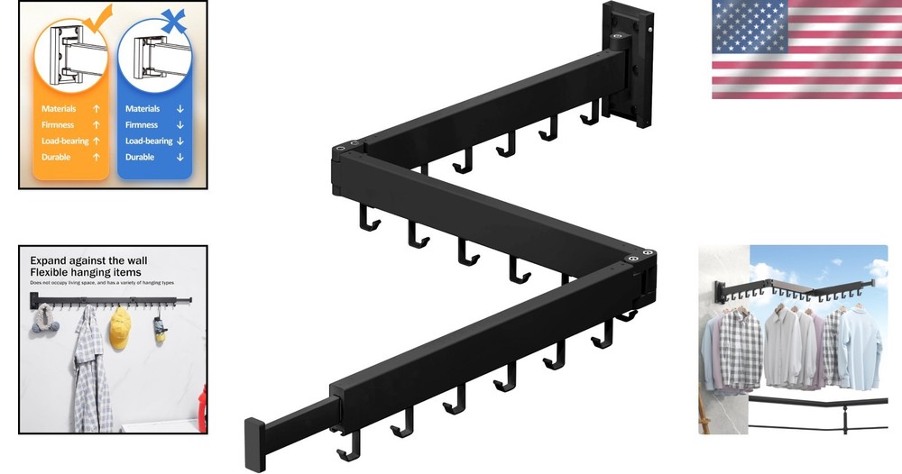 Multi-Functional Wall-Mounted Drying Rack - Stylish and Space-Efficient Design