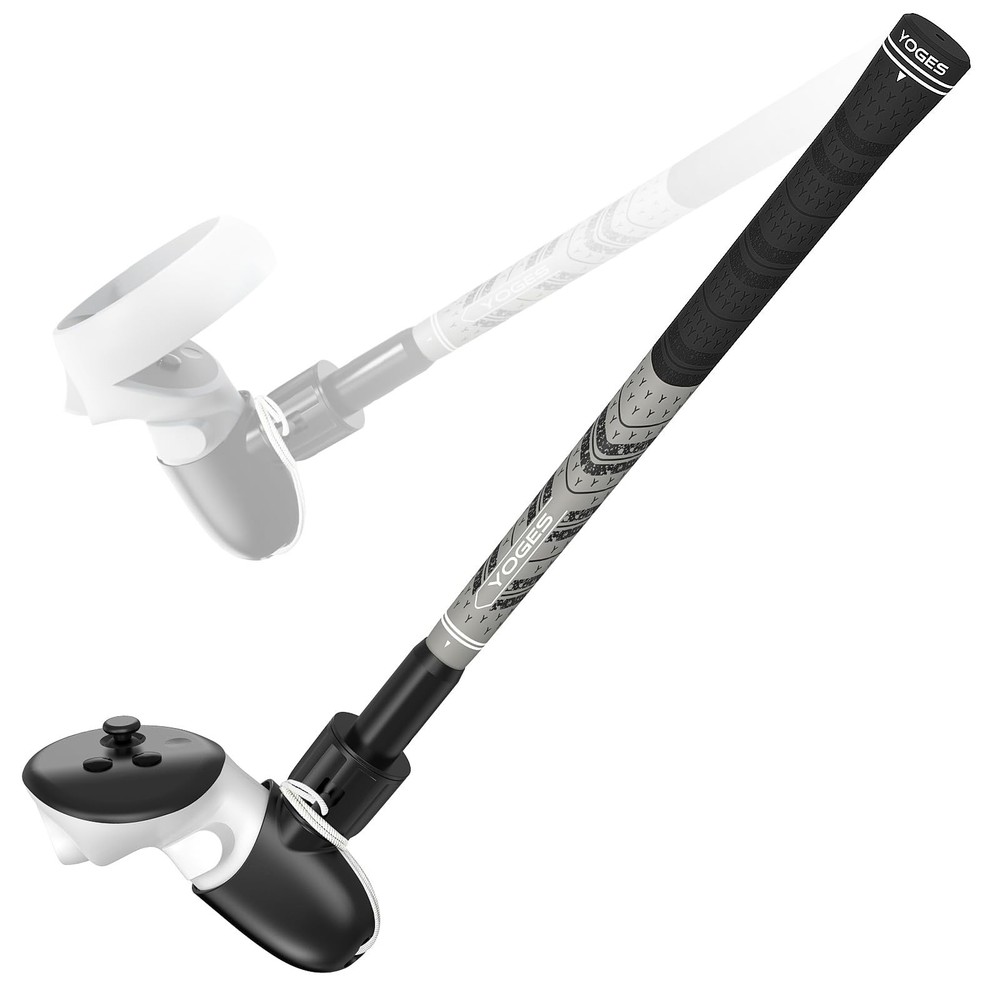 YOGES - VR Golf Handle for Meta Quest 3/2 Controller Attachment Q10- Grey