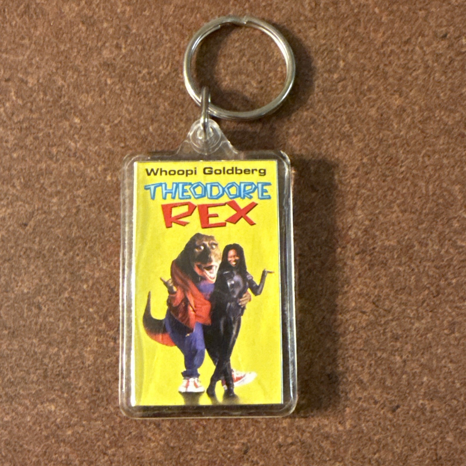 Vintage 1996 Whoopi Goldberg Theodore Rex Movie Double Sided Lucite Keychain