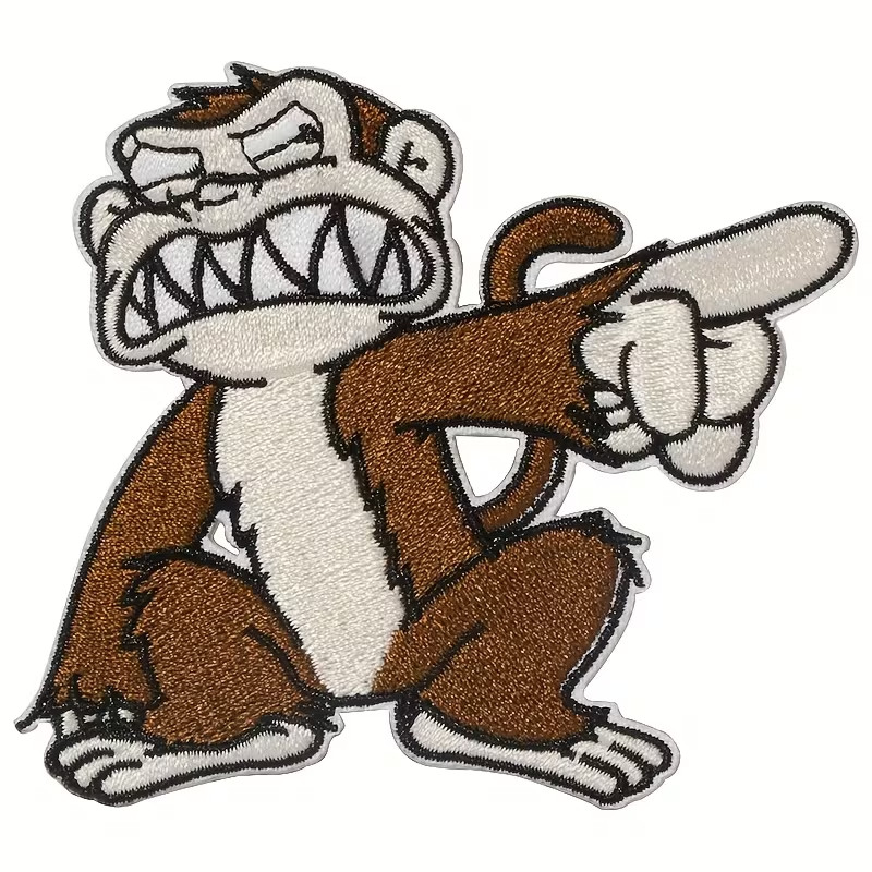 Monkey patch Embroidered Monkey Patch - Humorous DIY Iron-on or sew-on