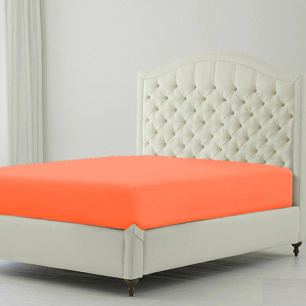 Lovely Solid Orange Bedding Collection 1000/1200 TC 100% Cotton