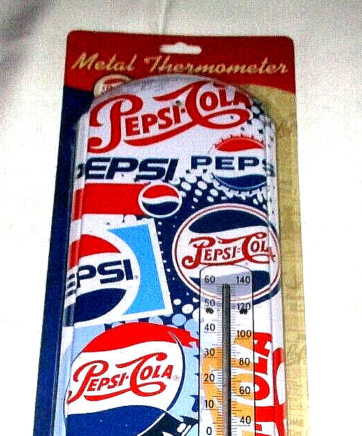 PEPSI-COLA 'Why Take Less' METAL THERMOMETER - 17 Inches by 5 inches #1 - NEW