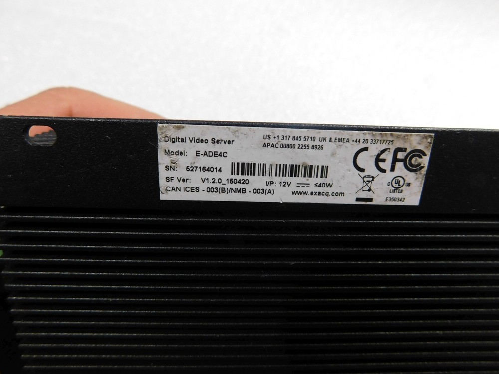 Exacq Vision - Digital Video Server E-ADE4C POE/12V