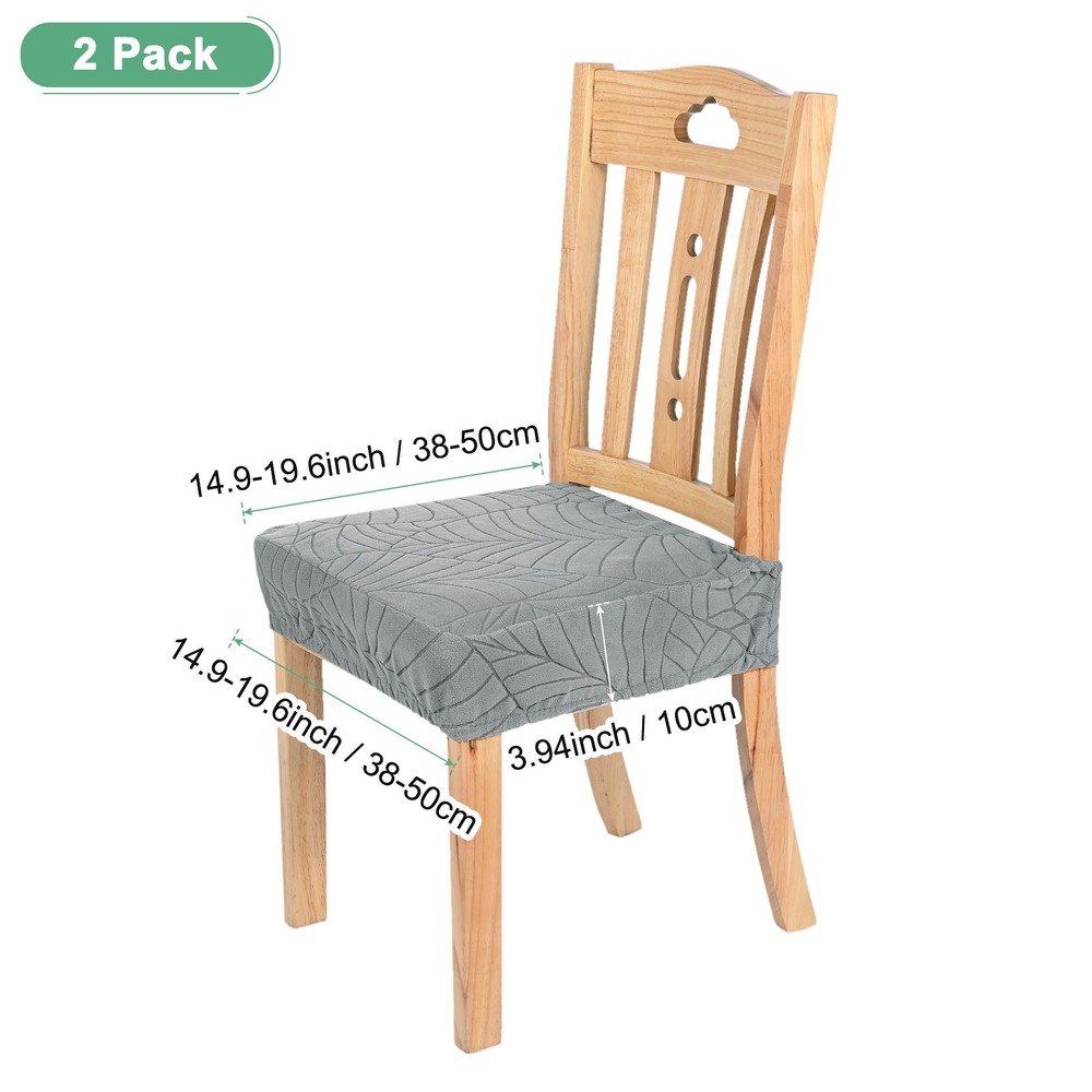 2-Pack Dining Seat Chair Covers, Chairs Slipcovers Protector [Light Gray]