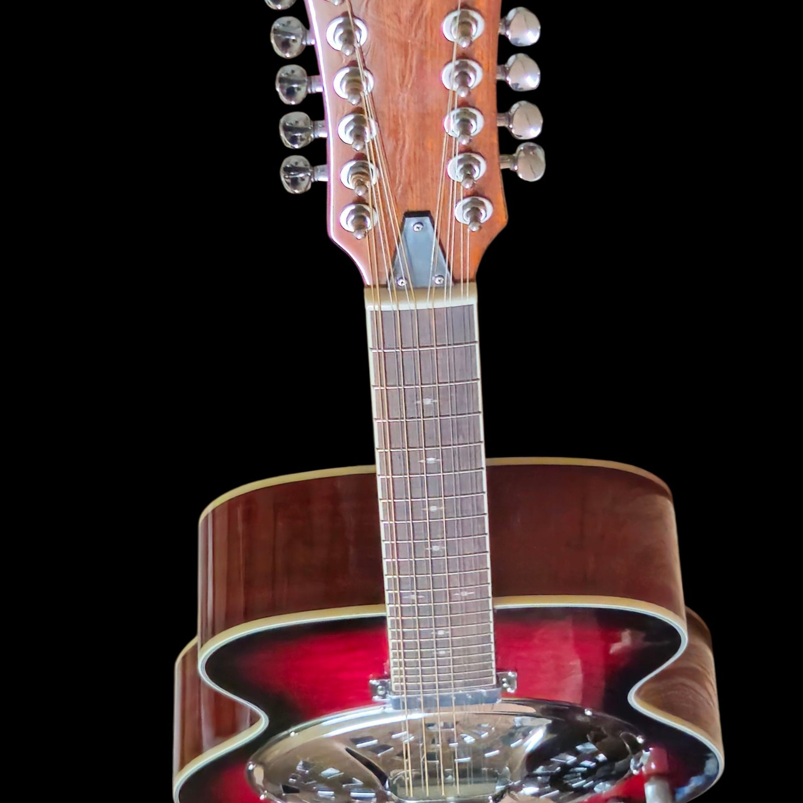New 12 String Acoustic/Electric Guitar with Flamed Top-Great Playing Guitar