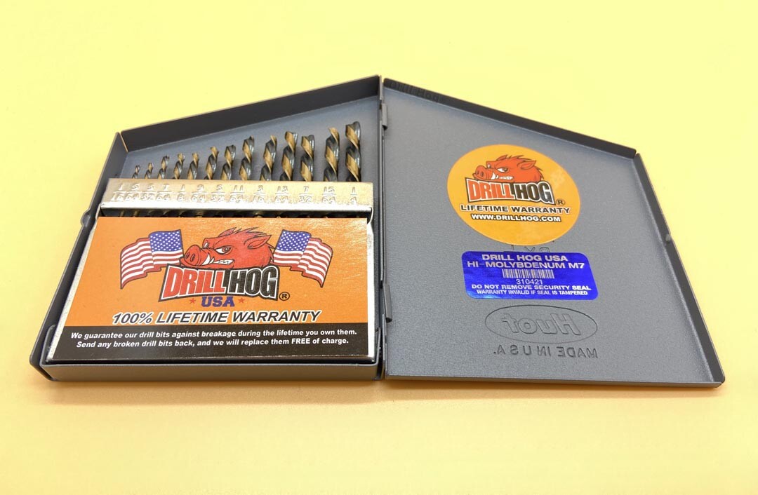 13 Pc Left Hand Drill Bit Set Reverse Drill Flutes HI-Molybdenum M7 Drill Hog®