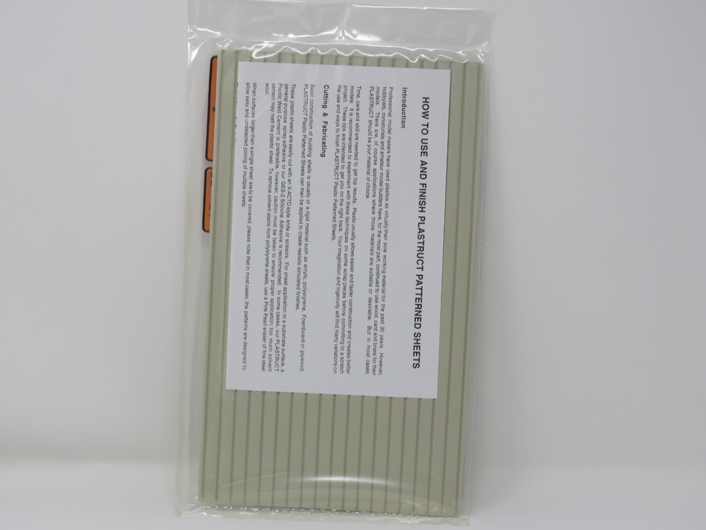 Plastruct 91513 Ribbed Roofing Corrugated Material Patterned Sheets G Scale 1:24
