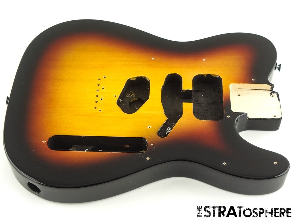Fender Standard Telecaster Tele BODY Guitar Parts, Poplar Sunburst 3TS