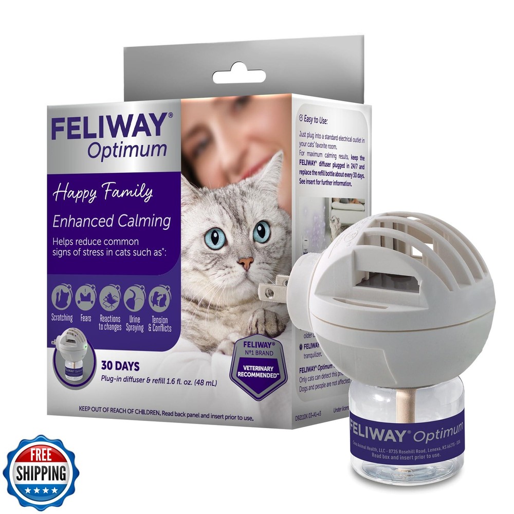 FELIWAY® Optimum 30 Day Cat Calming Plug In Pheromone Diffuser Starter Kit,