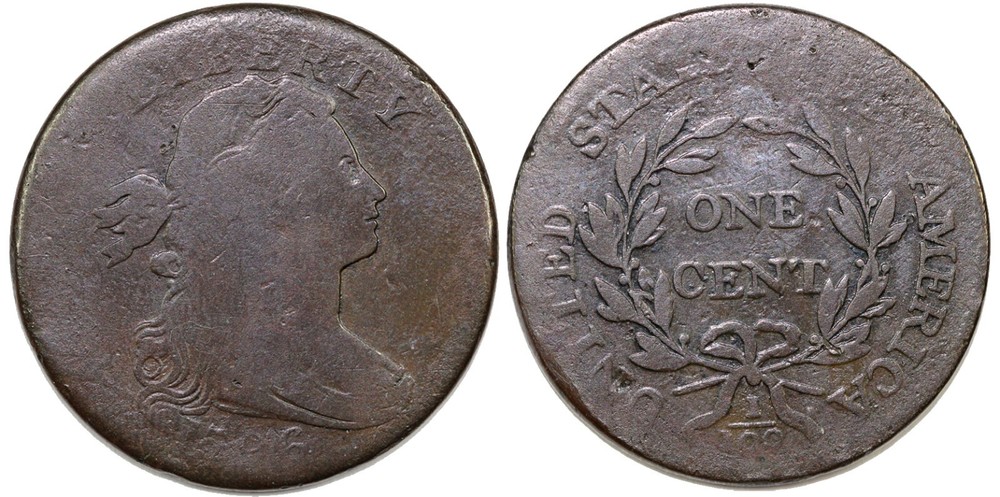 1796 1c NC-4 Draped Bust Large Cent