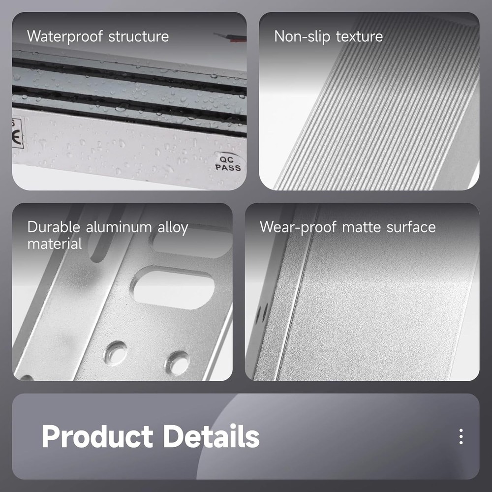 Waterproof Electromagnetic Door Lock with ZL Brackets for Security Access