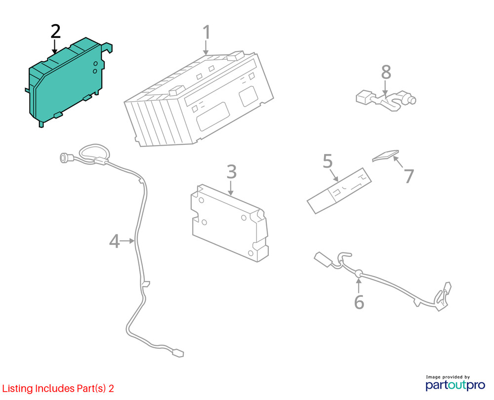 2015 Ford Escape 8 Screen Display OEM Used - Reprogramming Required