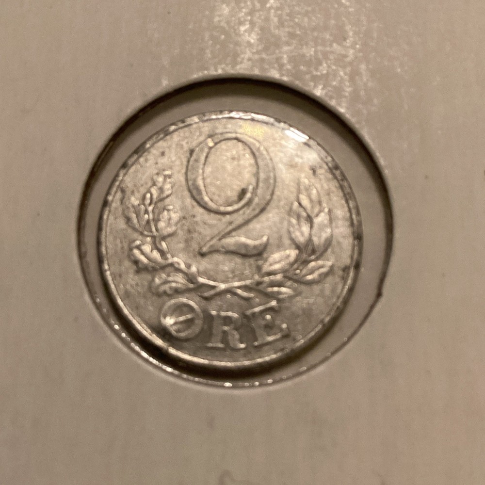 1941 Denmark 2 Ore Coin