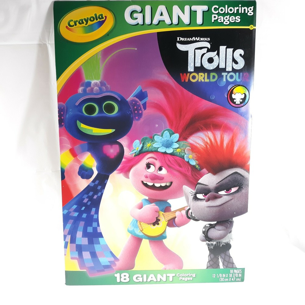 Crayola Trolls 18 Giant Coloring Pages