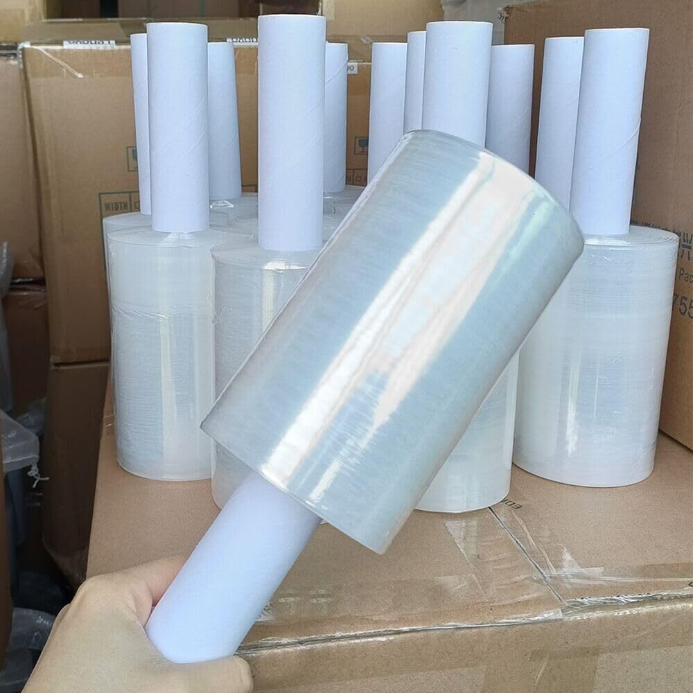 Clear Stretch Wrap 6"×1000'Plastic Wrap Roll for Moving Shipping Wrap,Industrial