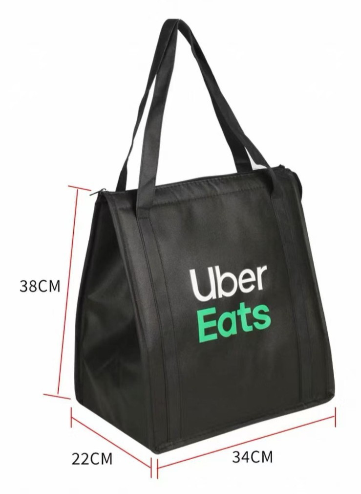 Insulated Uber Eats Delivery Bag – 34x22x38cm | Thermal Food Carrier with Handle