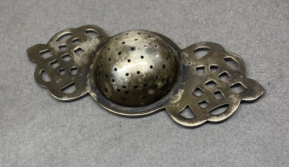 Vintage Tea Strainer Handle Spoon Silver plate