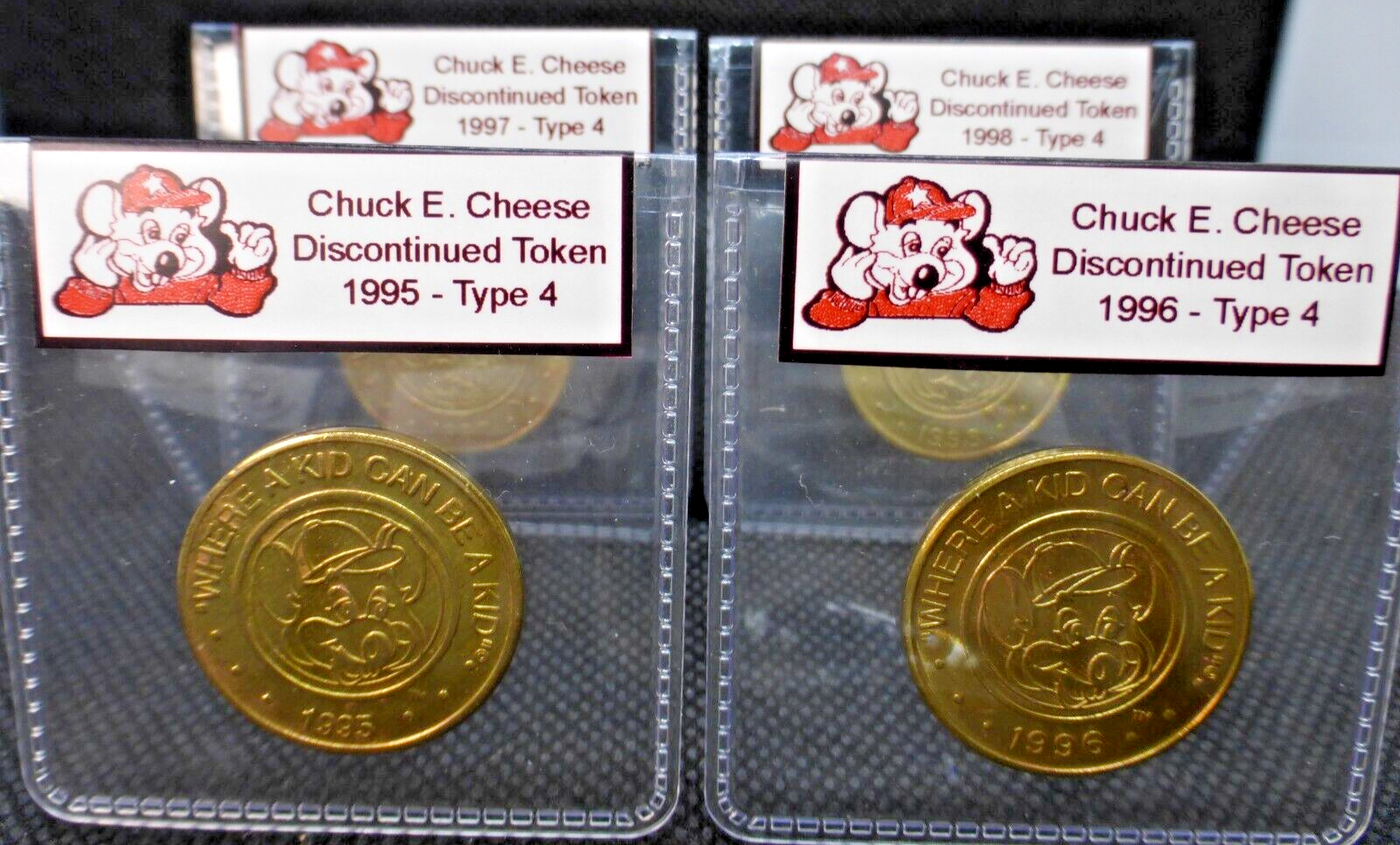 Chuck E. Cheese Token, Type 4 (1995-2013) Chucky Cheese's CECrelics Buy 4, Get 1