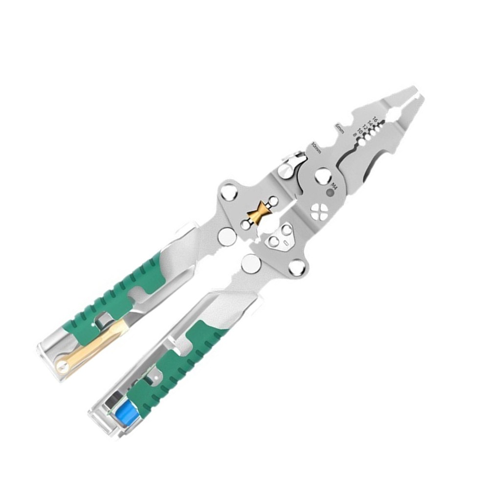 1× Compact Multi-Functional Fold Wire Stripper Scissor With Electrical Test