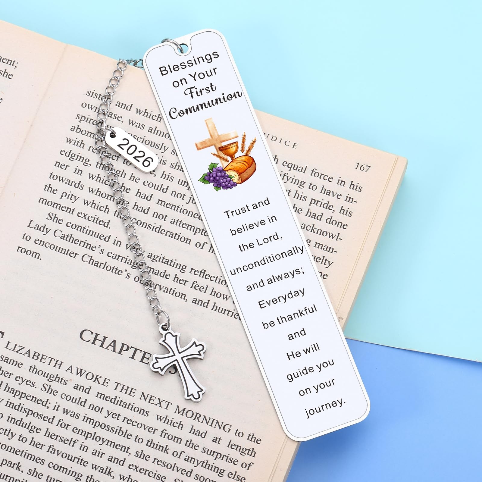 First Communion Gifts for Girls Boys 2026 medium, Silver