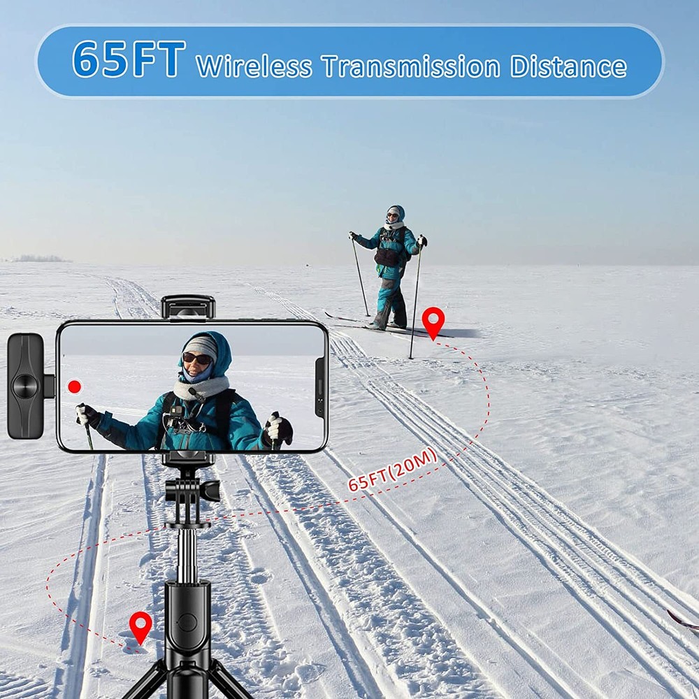 Lavalier Microphone Wireless Audio Video Recording Mini Mic For Android/iphone