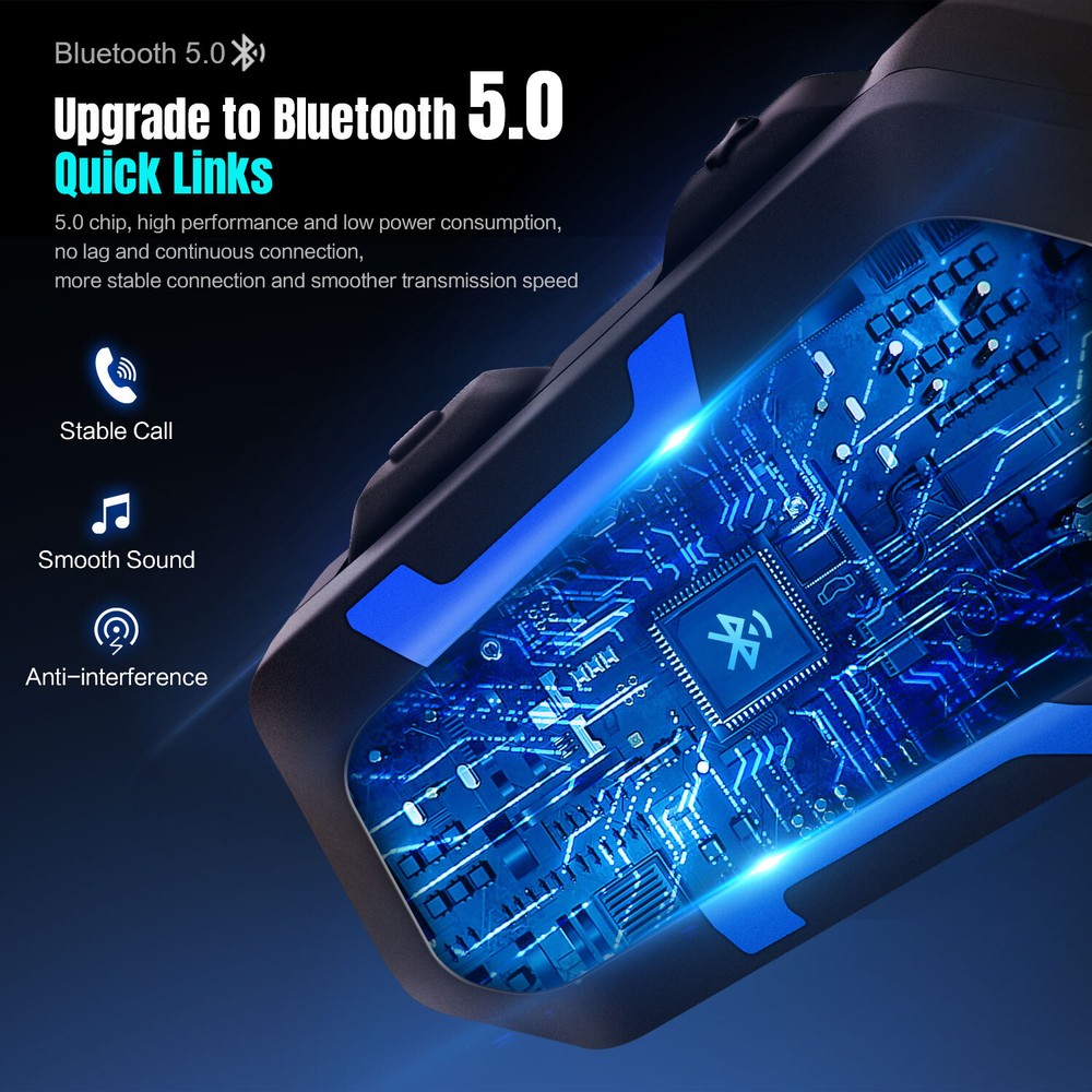 4X FX4 1KM Motorcycle Helmet Interphone 4Way Bluetooth Intercom Headset Wireless