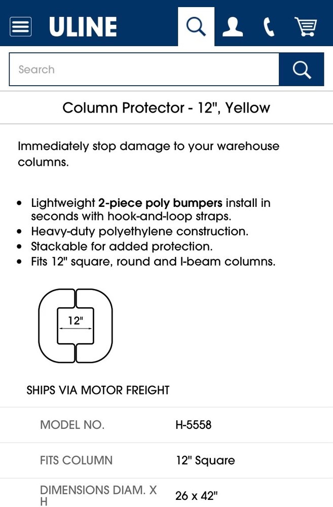 U Line Column Protector
