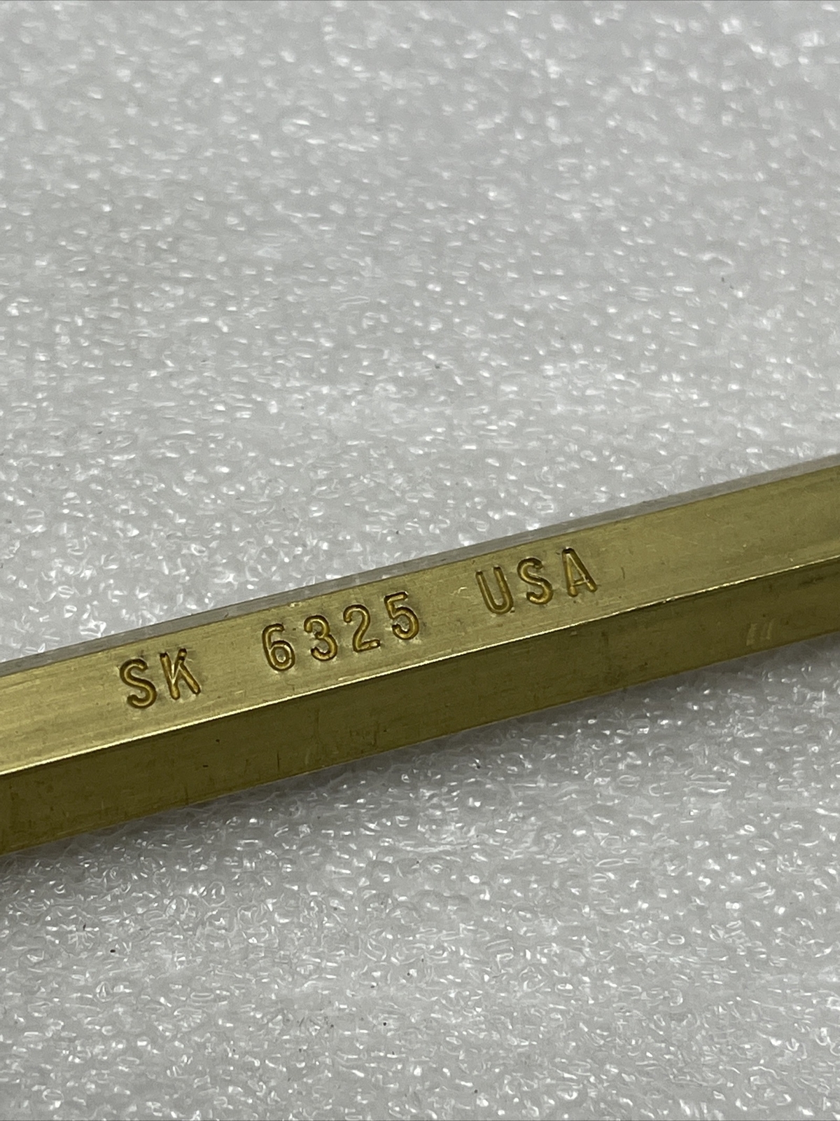 SK Tools 1/4” Brass Drift Punch, 6325, Hex Shank, 4” Long, USA Made, New