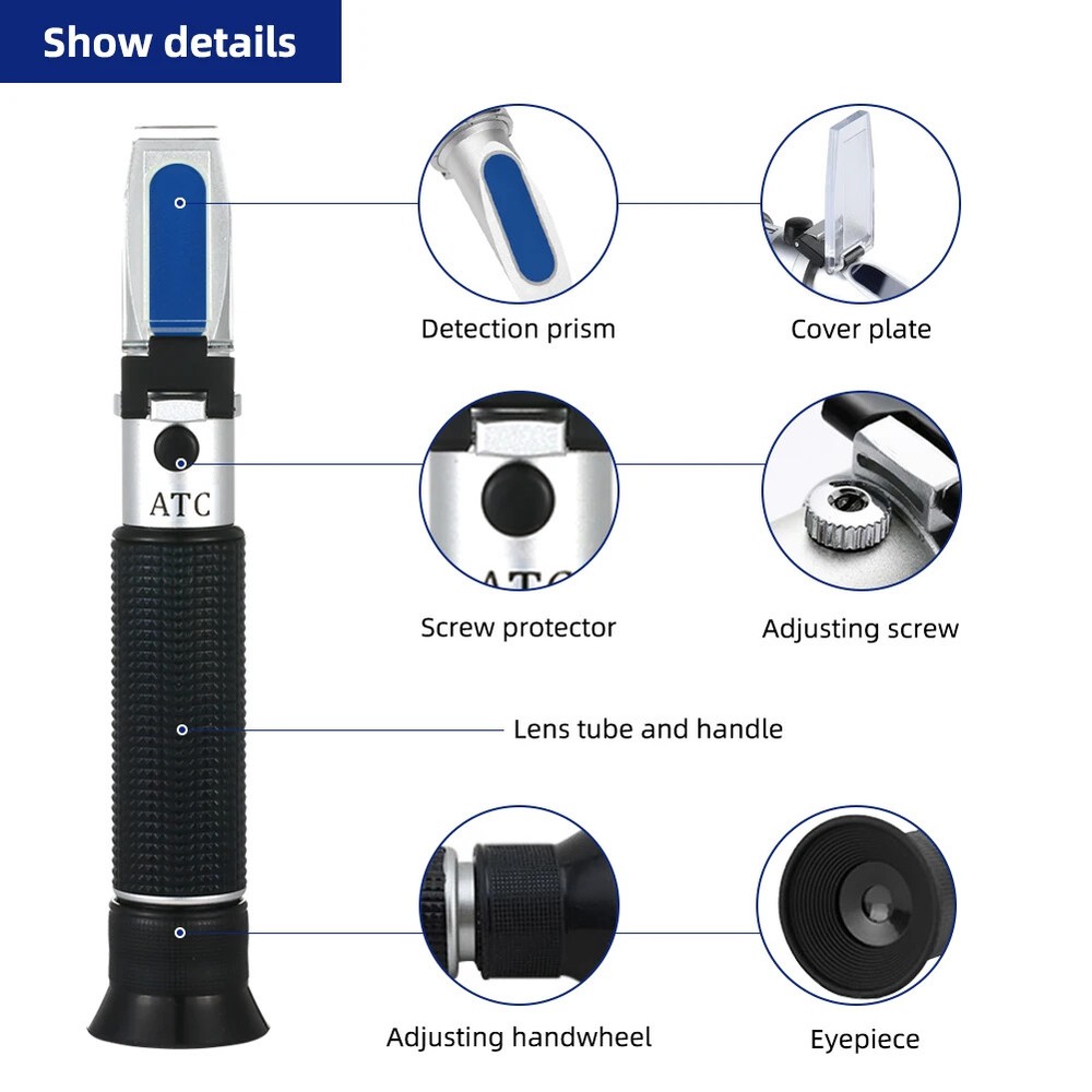 Urine Refractometer Pet Protein Hemoglobin Specific Gravity Meter Tools ATC New