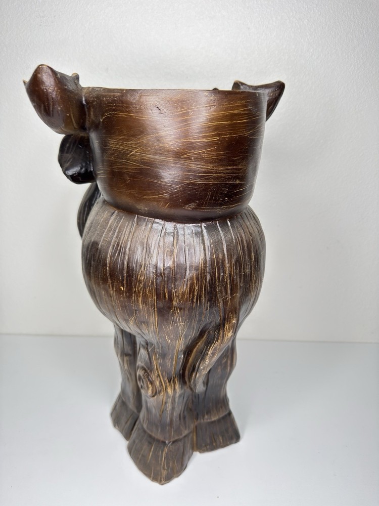 Vintage Rustic Moose Head Decorative Bowl Organizer 17”