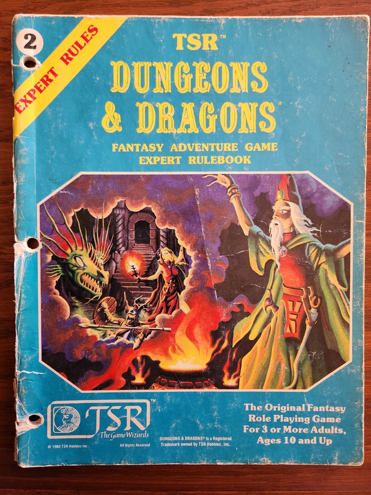 Expert Rulebook D&D basic  TSR BECMI Dungeons Dragons Fourth print! 1981