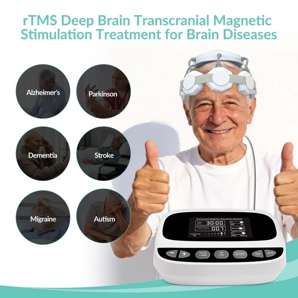 Non-Invasive rTMS Brain Stimulation Machine for Depression & Migraine Support