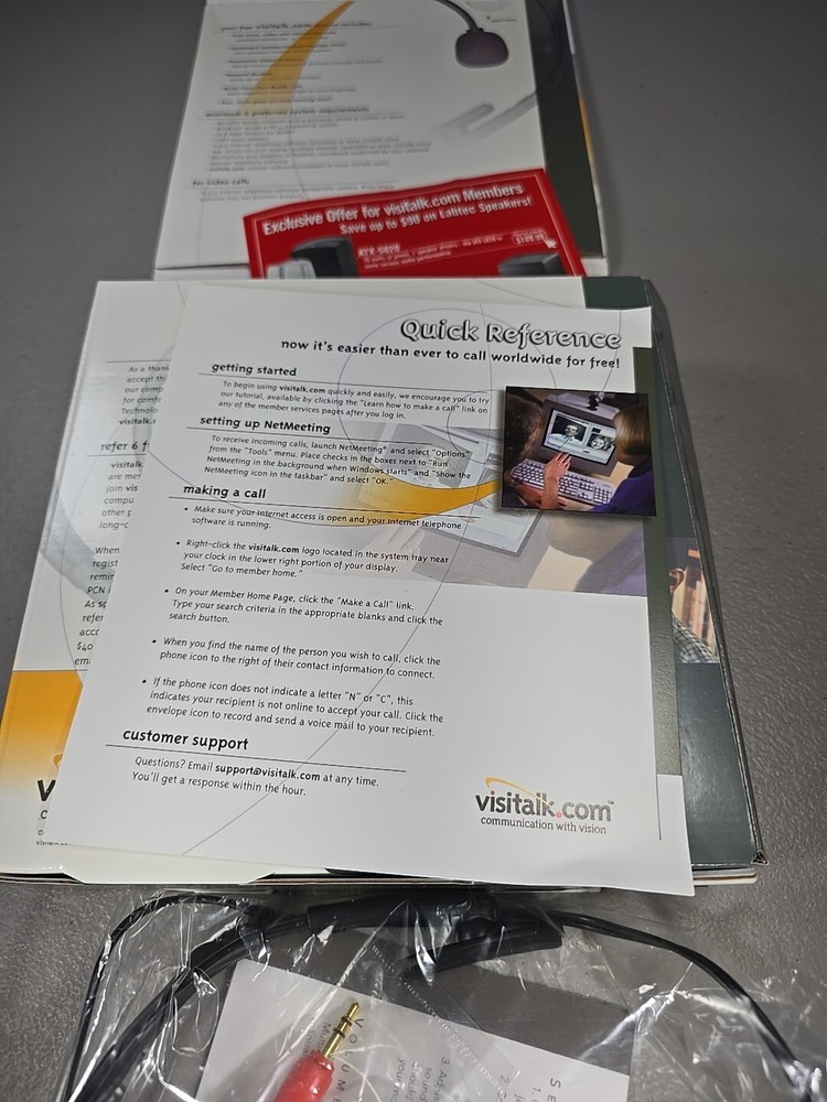 Labtec Visitalk.com Headset New Open Box LVA-820