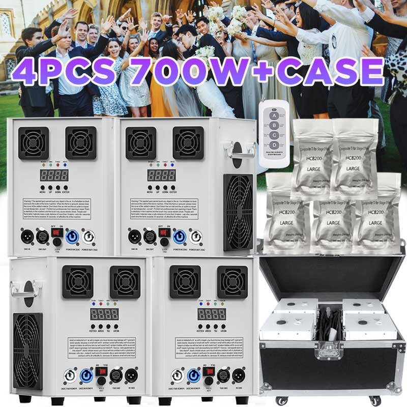 4X 700W Cold Spark Machine Firework Machine DMX Stage Effect Wedding DJ Event