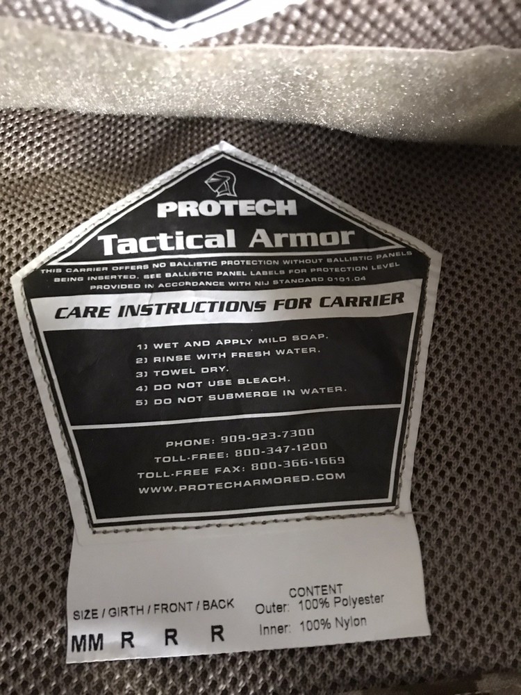 Protech 1st Gen Tan Web AOR1 Plate Carrier SEAL DEVGRU SOF