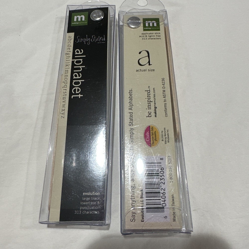 Making Memories Evolution LCBlack Alphabet RubOns