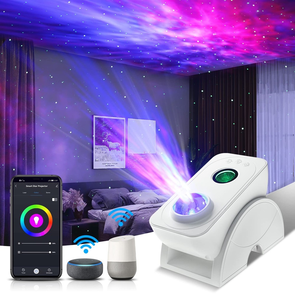 Galaxy Projector,Star Projector Light,Smart Northern Lights White