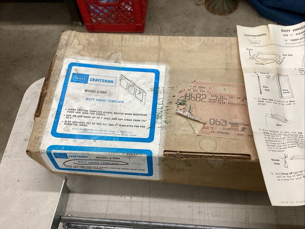 Craftsman Butt Hinge Template 9 2564